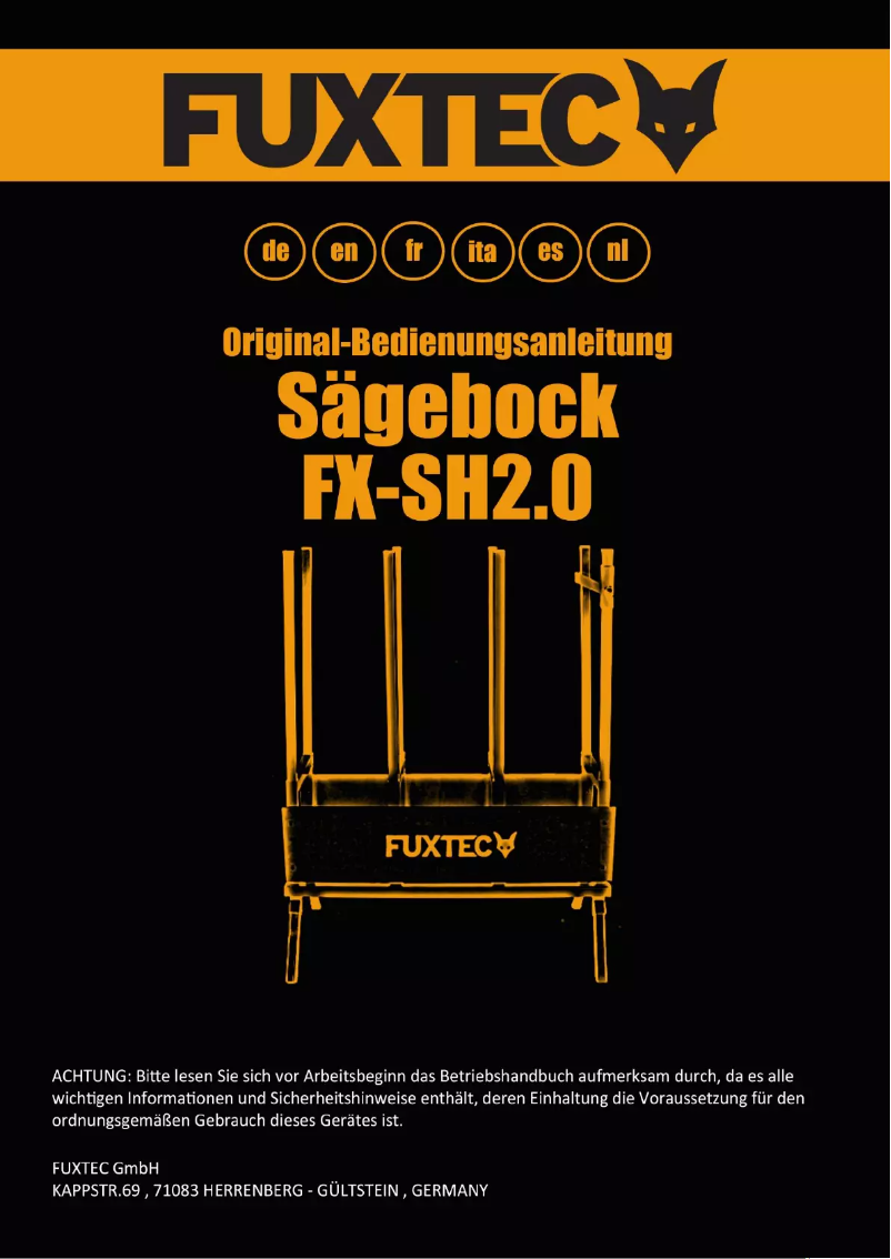 Imagen de la primera página del manual del dispositivo FX-SH2.0