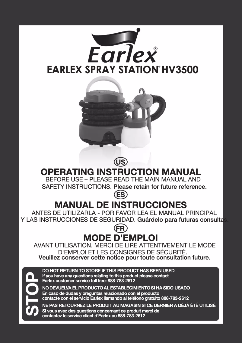 Página 1 del manual Manual de usuario Earlex Spray Station 3500