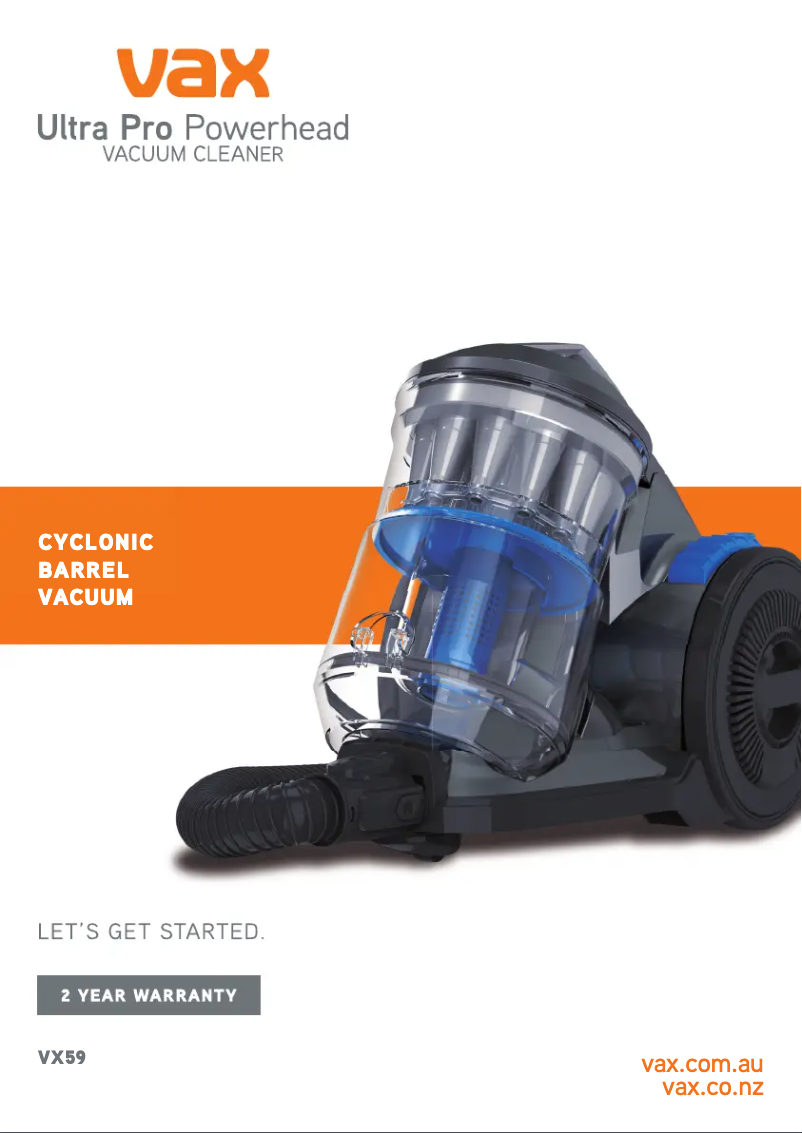 Imagen de la primera página del manual del dispositivo Ultra Pro VX59