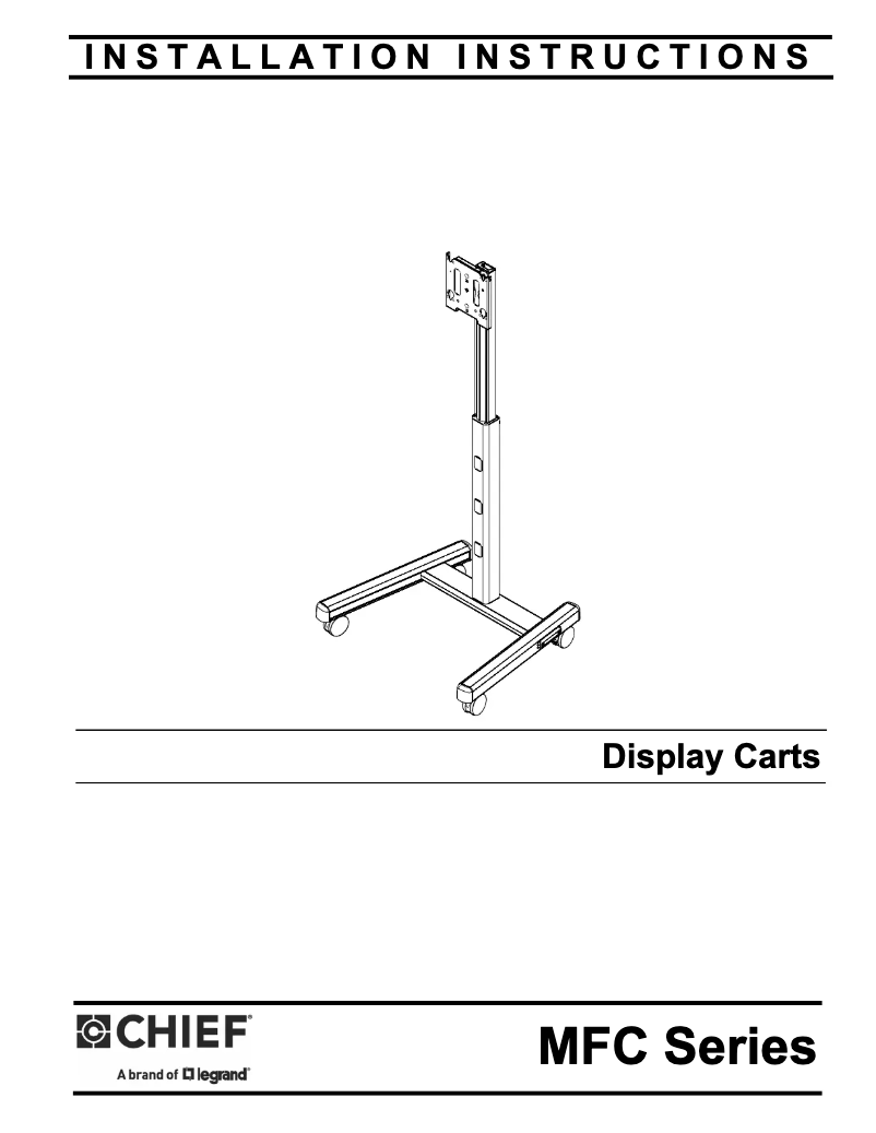 Página 1 del manual Manual de usuario Chief MFC6000B