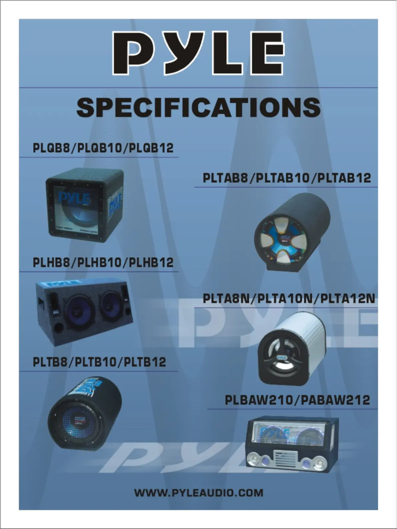 Página 1 del manual Manual de usuario Pyle PLTB12