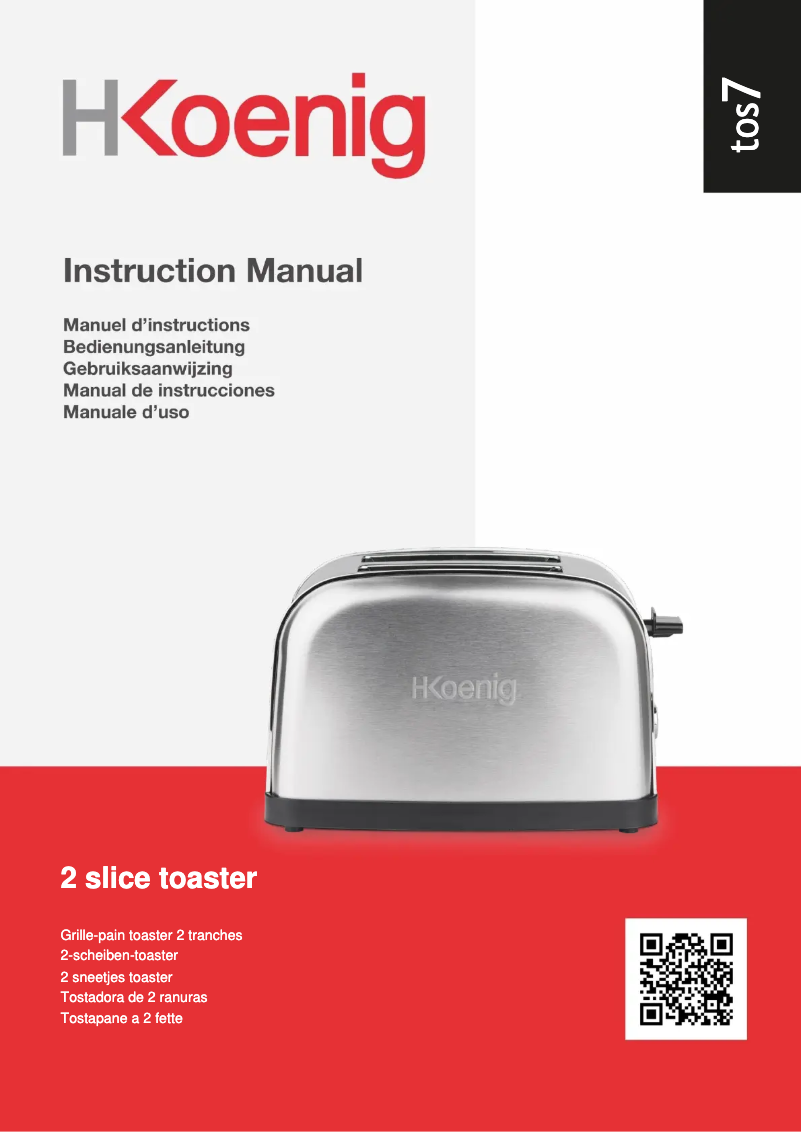 Página 1 del manual Manual de usuario H.Koenig TOS7