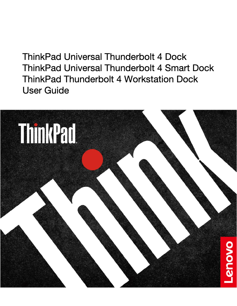 Imagen de la primera página del manual del dispositivo ThinkPad Universal Thunderbolt 4 Smart Dock