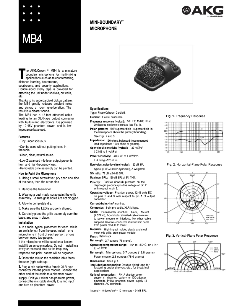 Página 1 del manual Manual de usuario AKG MB-4