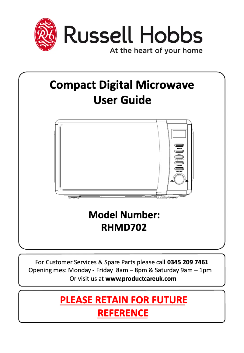 Imagen de la primera página del manual del dispositivo RHMD702