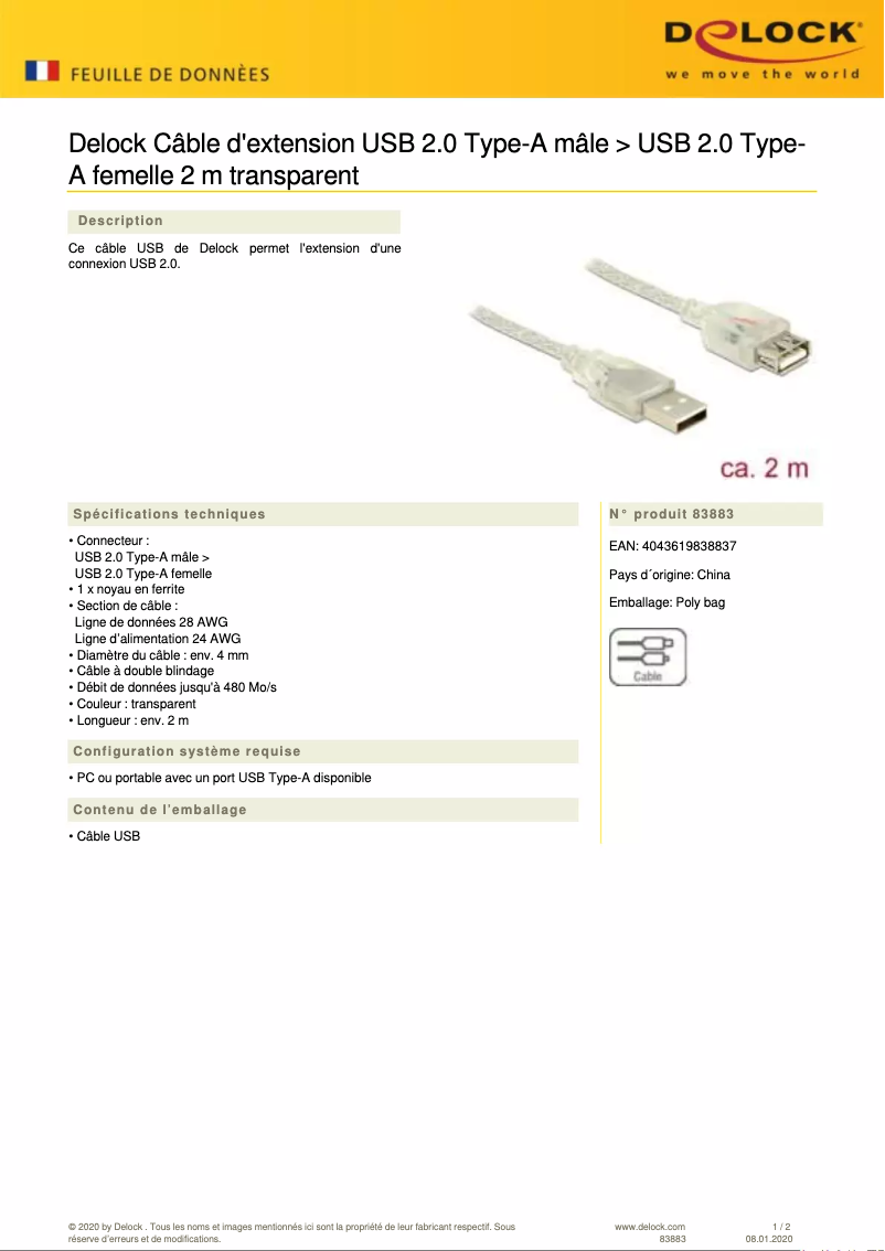 Página 1 del manual Manual de usuario DeLOCK 83883