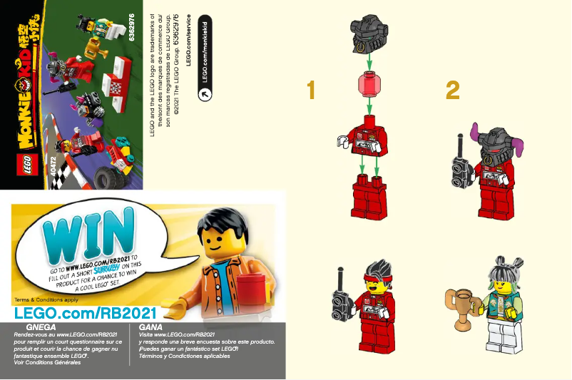 Página 1 del manual Manual de usuario Lego Monkie Kid 40472