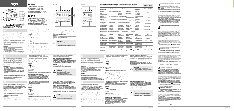 Página 1 del manual Manual de usuario Hager TXA310
