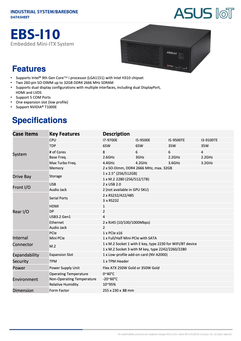 Imagen de la primera página del manual del dispositivo EBS-I10