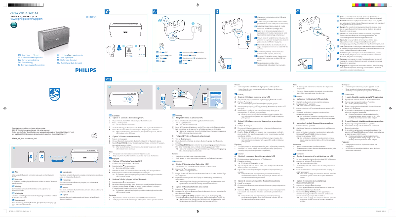 Imagen de la primera página del manual del dispositivo BT4000B