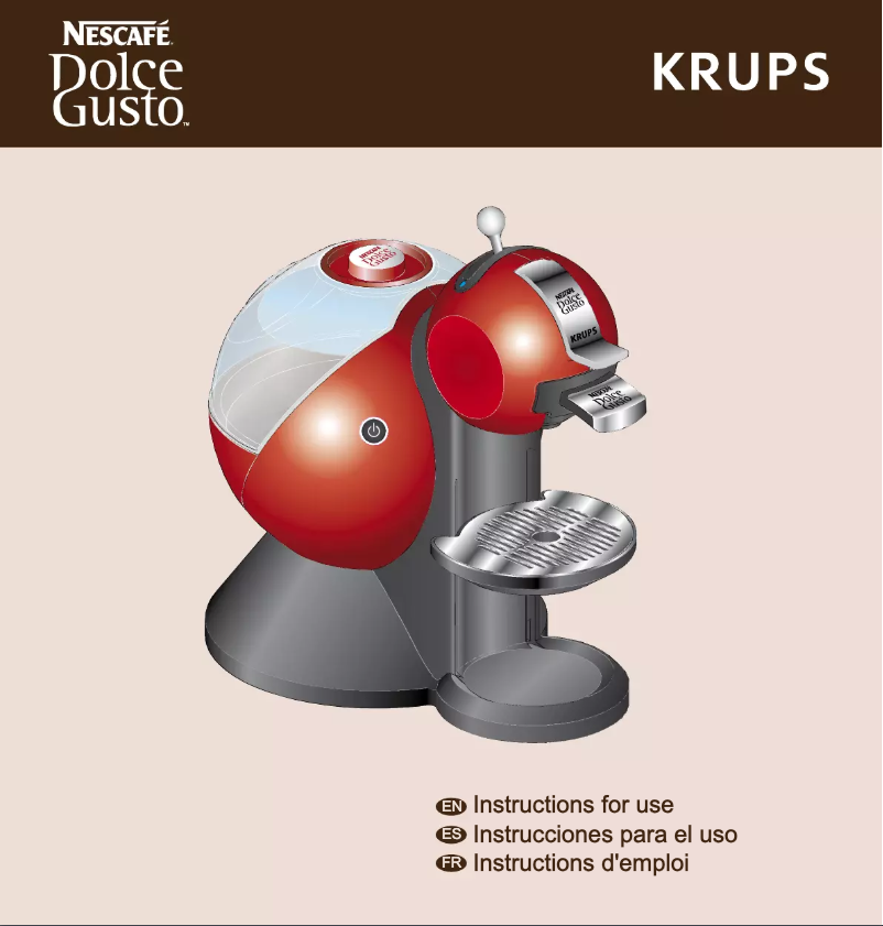 Imagen de la primera página del manual del dispositivo Nescafé Dolce Gusto Melody 2