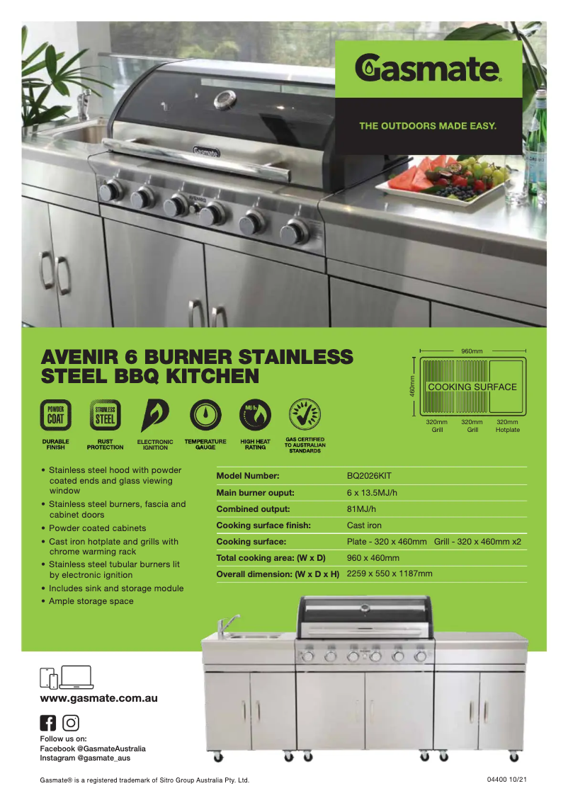 Imagen de la primera página del manual del dispositivo Avenir BQ2026KIT