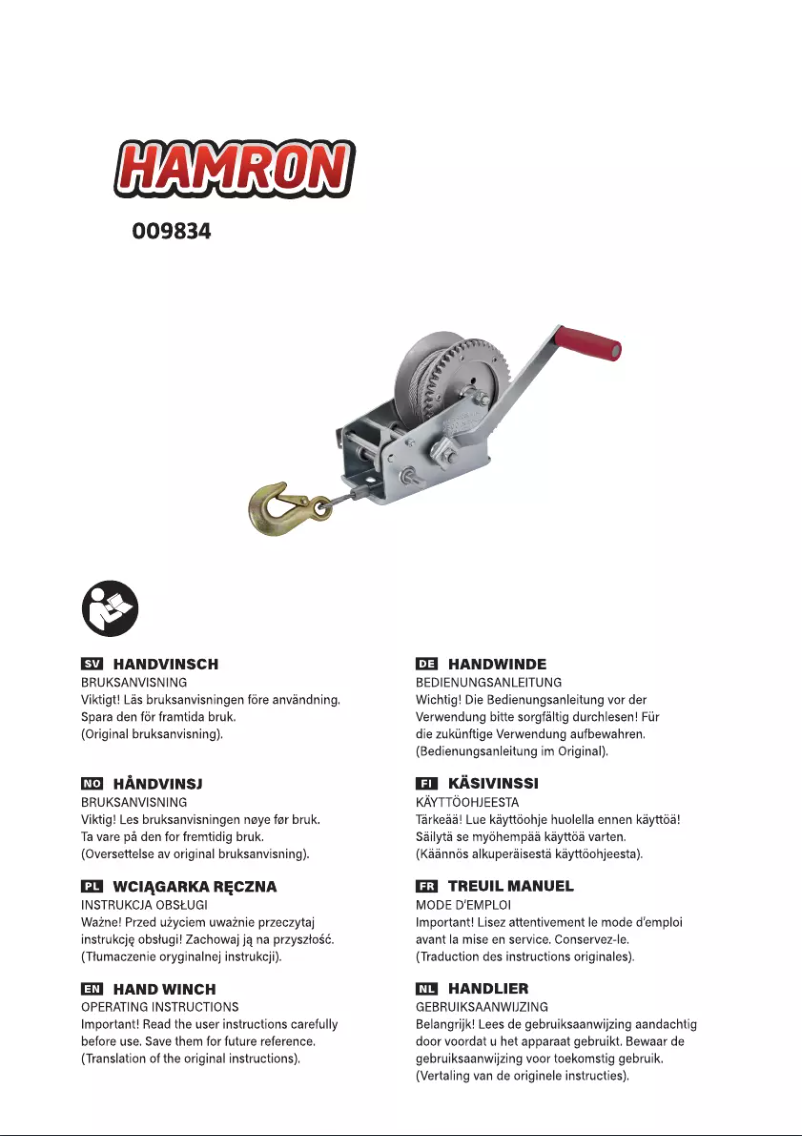 Página nº 1 - Manual de usuario Hamron 009834
