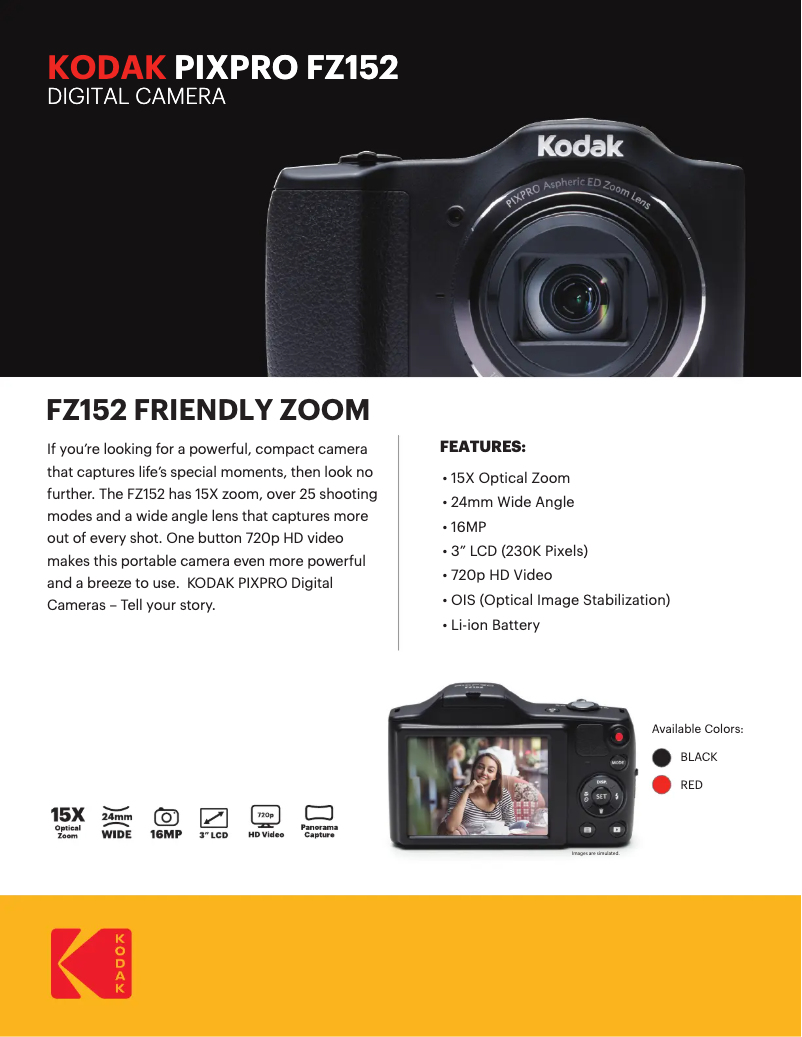 Imagen de la primera página del manual del dispositivo PIXPRO FZ152