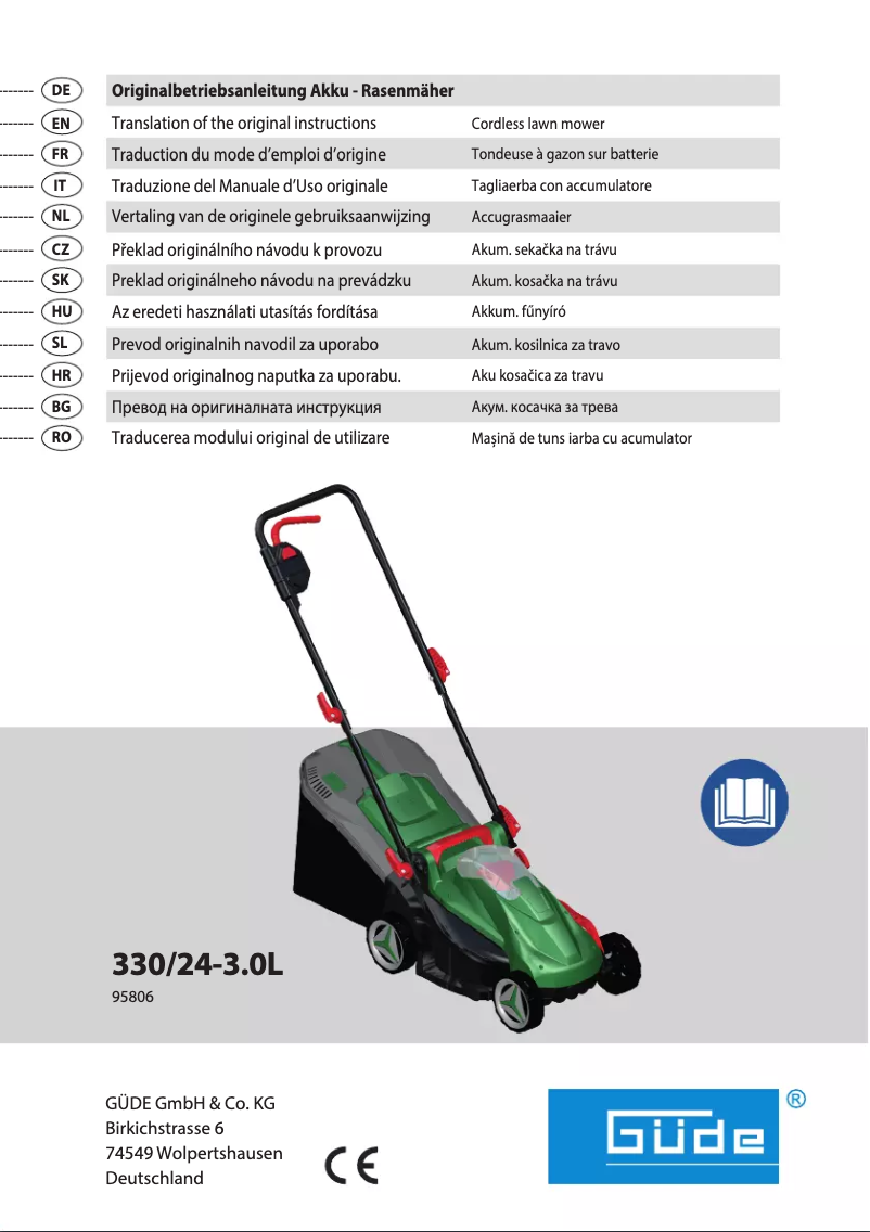 Página 1 del manual Manual de usuario Güde 330/24-3.0 L