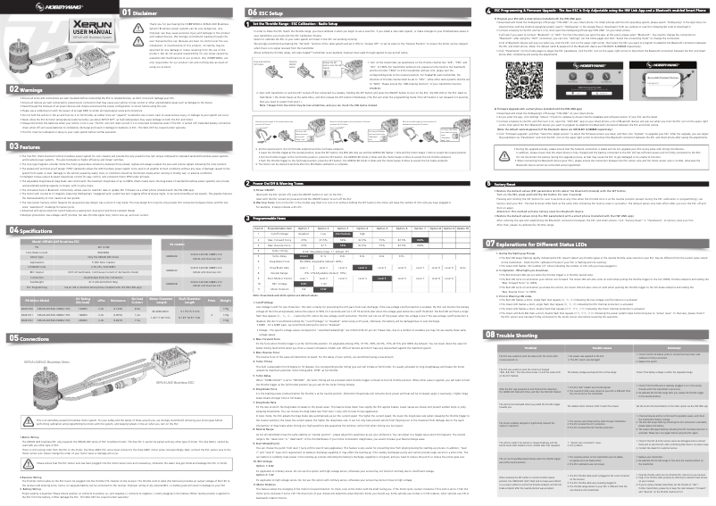 Página 1 del manual Manual de usuario Hobbywing XERUN AXE 540