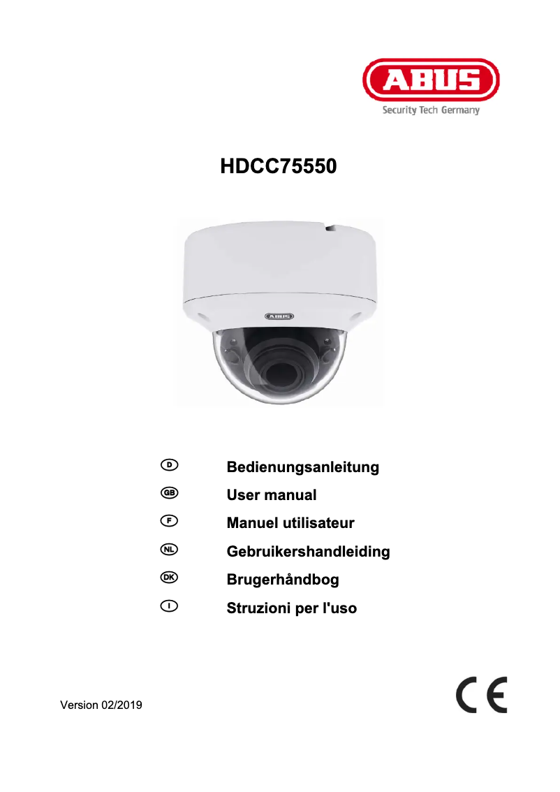 Página 1 del manual Manual de usuario Abus HDCC75550