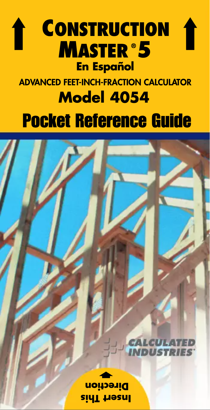 Imagen de la primera página del manual del dispositivo Construction Master 5
