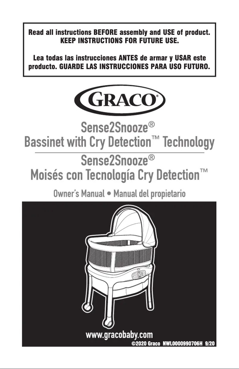 Página 1 del manual Guía de inicio rápido Graco Sense2Snooze