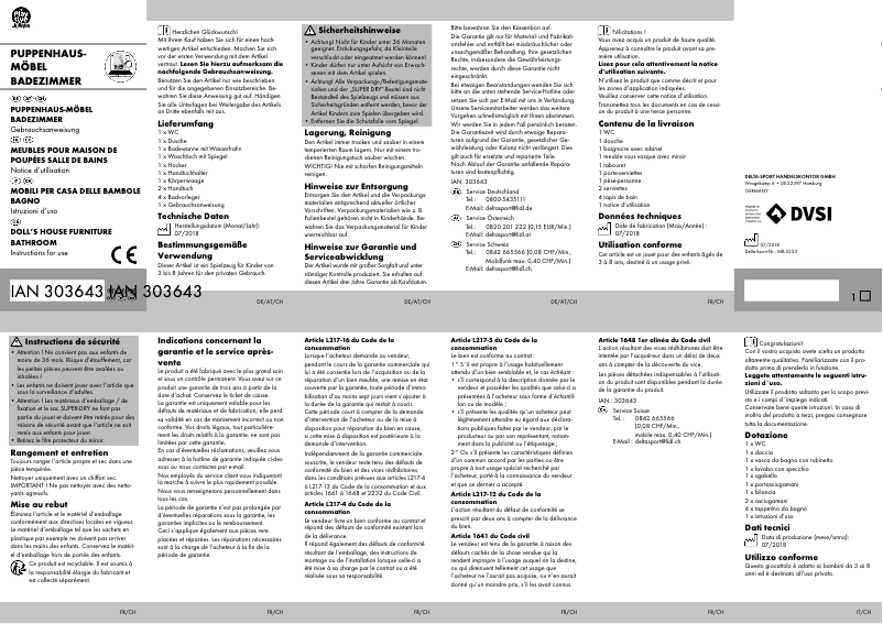 Imagen de la primera página del manual del dispositivo IAN 303643