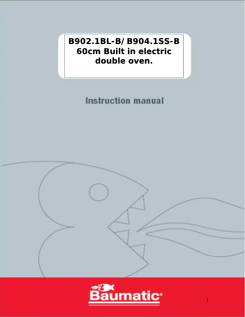 Página 1 del manual Manual de usuario Baumatic B902.1BL-B