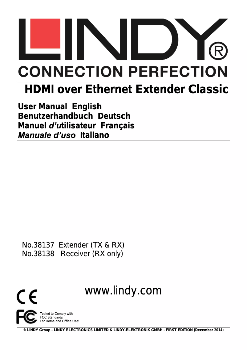 Página 1 del manual Manual de usuario Lindy 38137