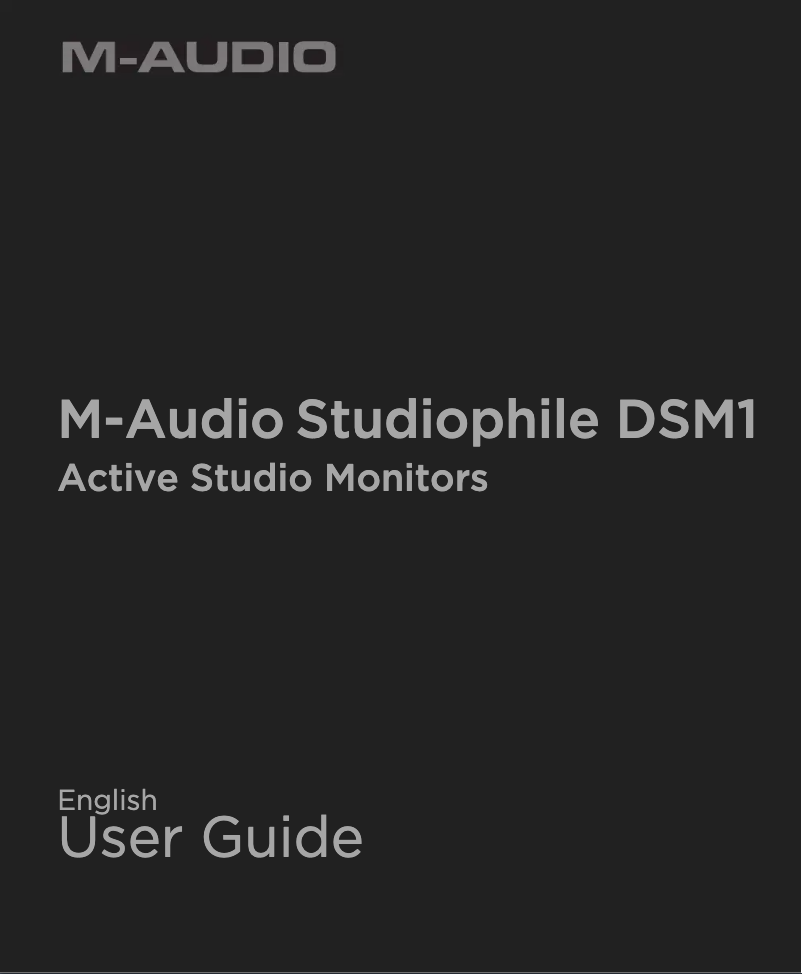 Imagen de la primera página del manual del dispositivo Studiophile DSM1