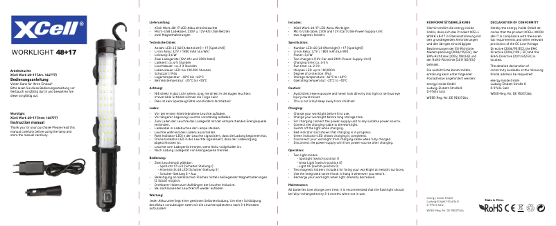 Página 1 del manual Manual de usuario XCell Work 48+17