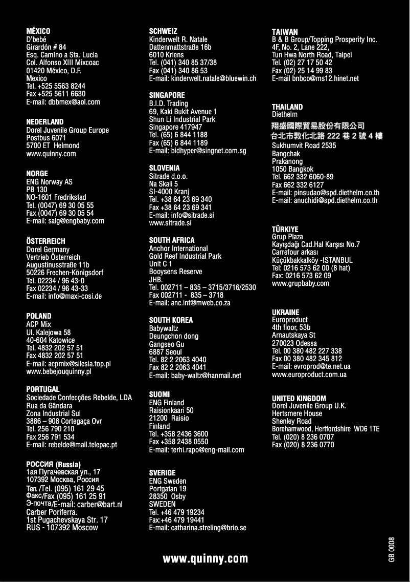 Página 1 del manual Manual de usuario Quinny Freestyle 4XL