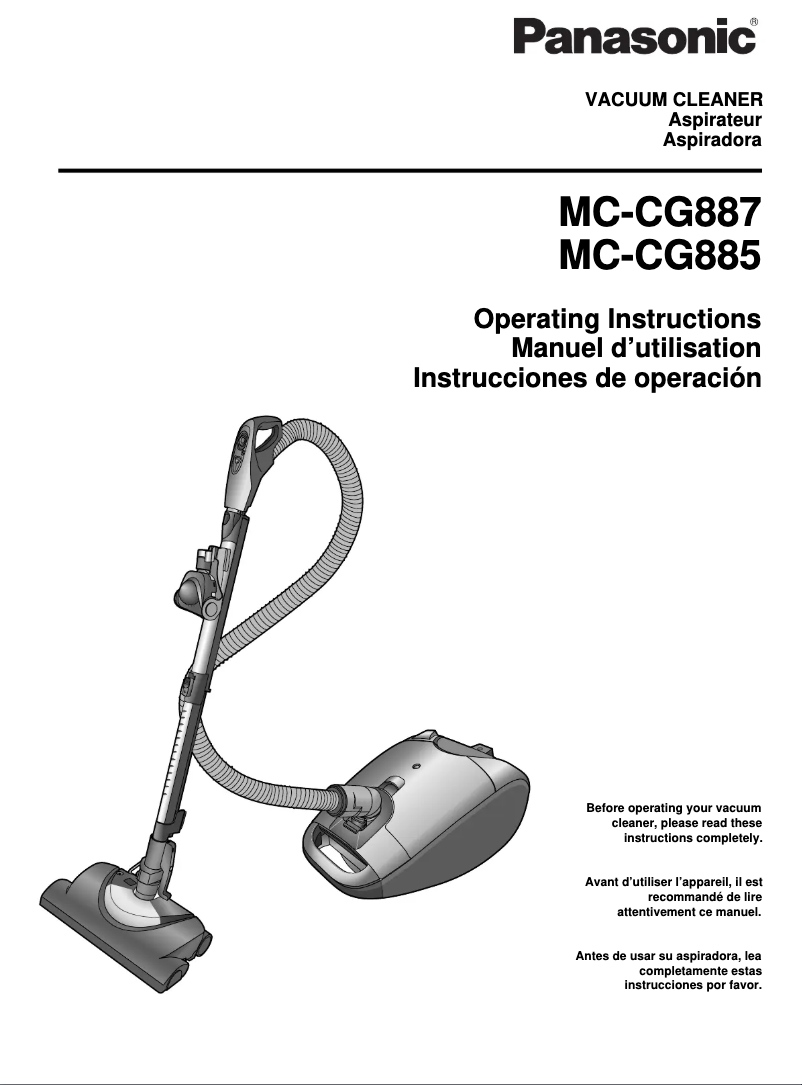 Página 1 del manual Manual de usuario Panasonic MC-CG885