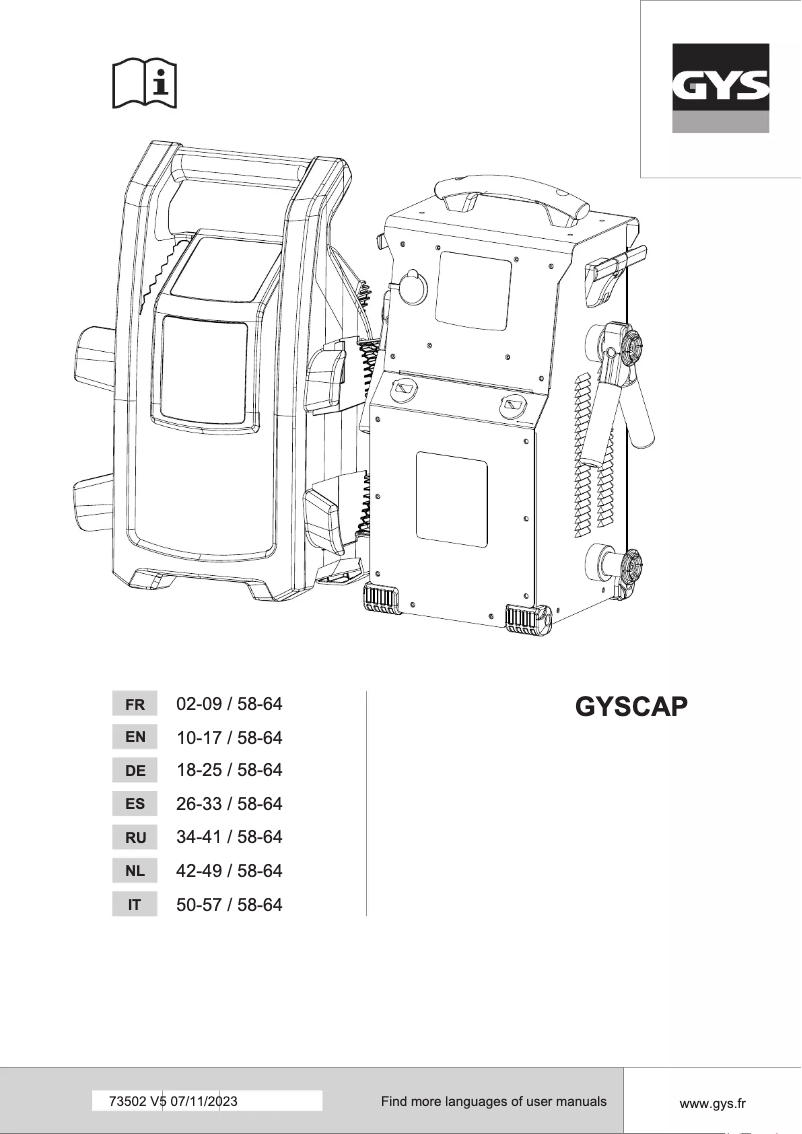 Página 1 del manual Manual de usuario GYS Gyscap 680E