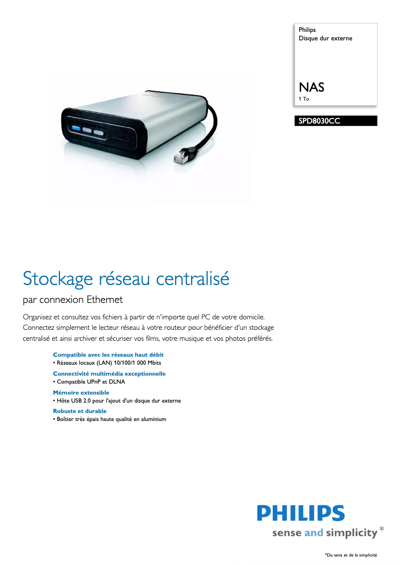 Imagen de la primera página del manual del dispositivo SPD8030CC