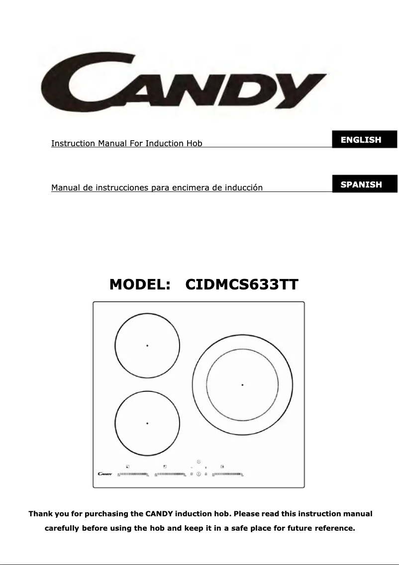 Página 1 del manual Manual de usuario Candy CIDMCS633TT