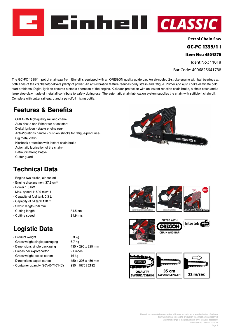 Imagen de la primera página del manual del dispositivo GC-PC 1335/1 I