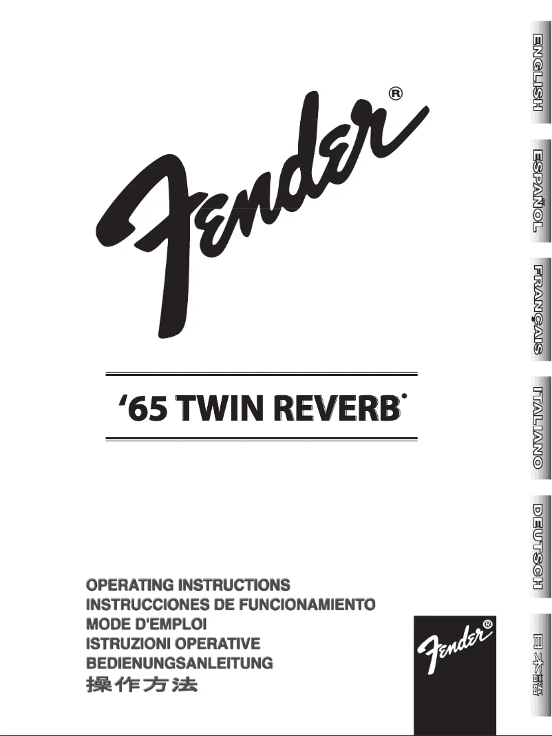 Página nº 1 - Manual de usuario Fender '65 Twin Reverb
