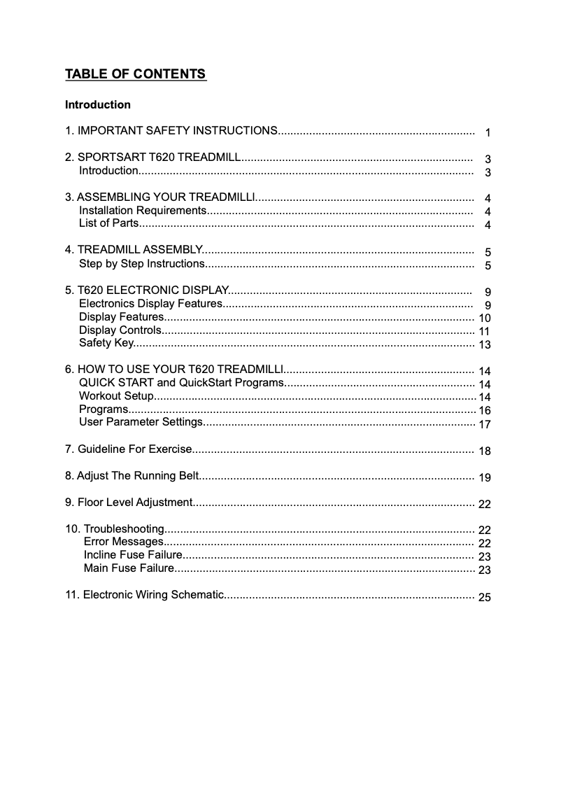 Página nº 1 - Manual de usuario SportsArt T620