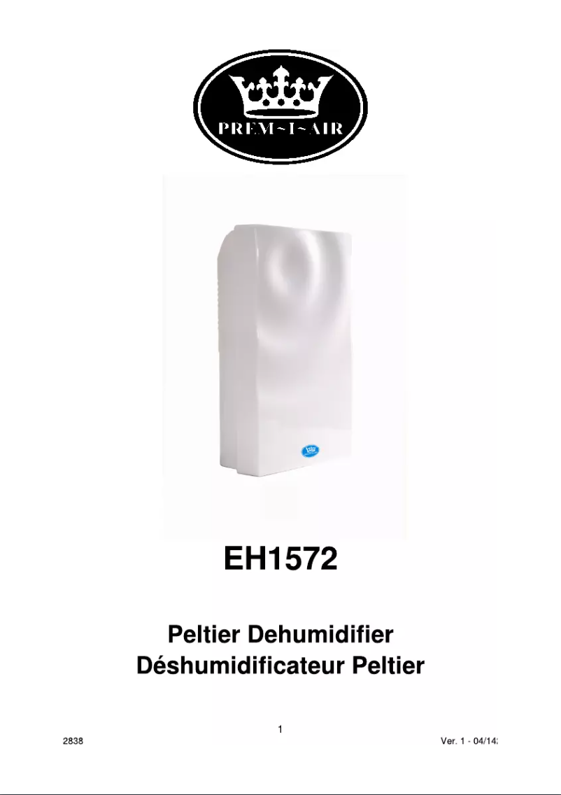 Página 1 del manual Manual de usuario Prem-I-Air EH1572