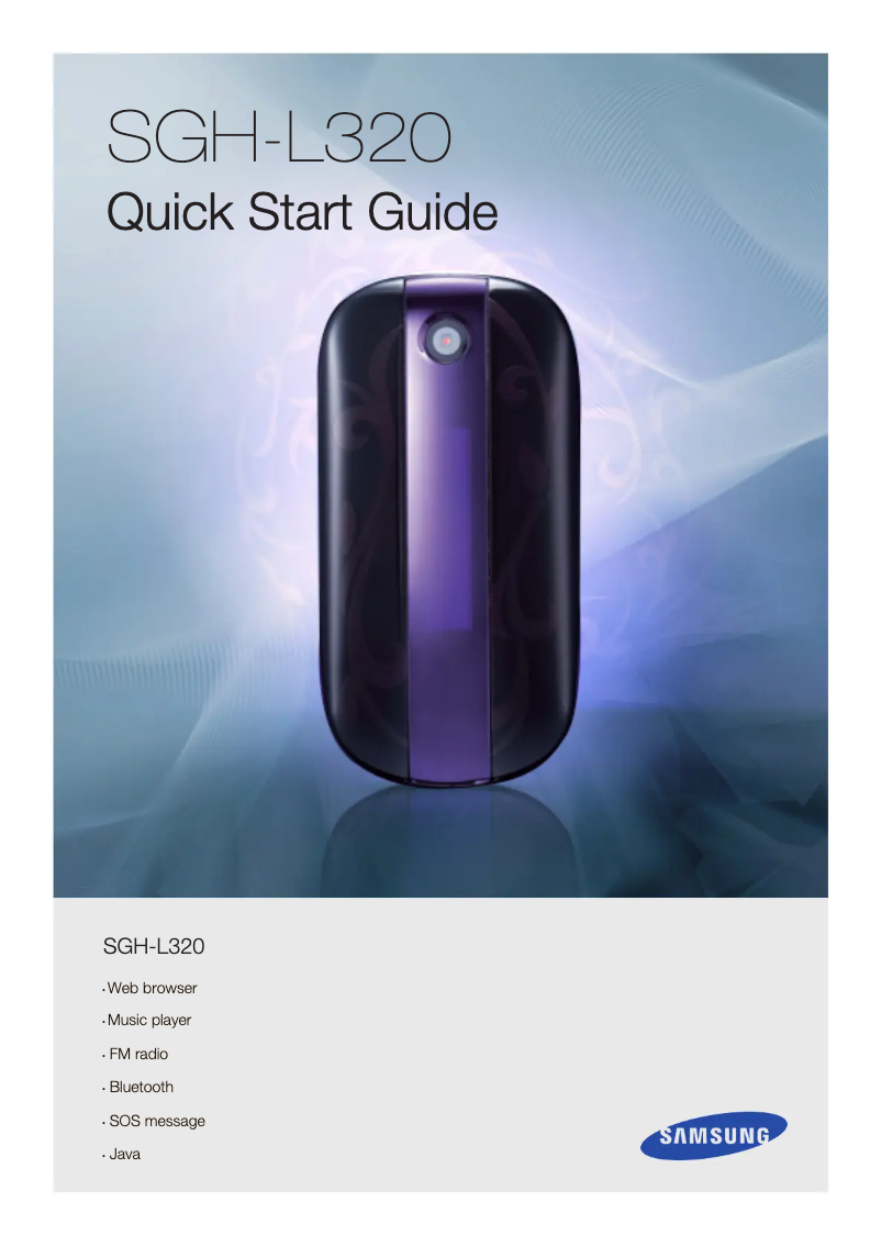 Imagen de la primera página del manual del dispositivo SGH-L320