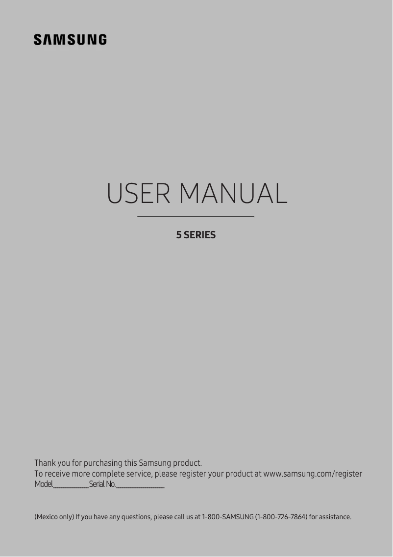 Página 1 del manual Manual de usuario Samsung UN49K5300AF