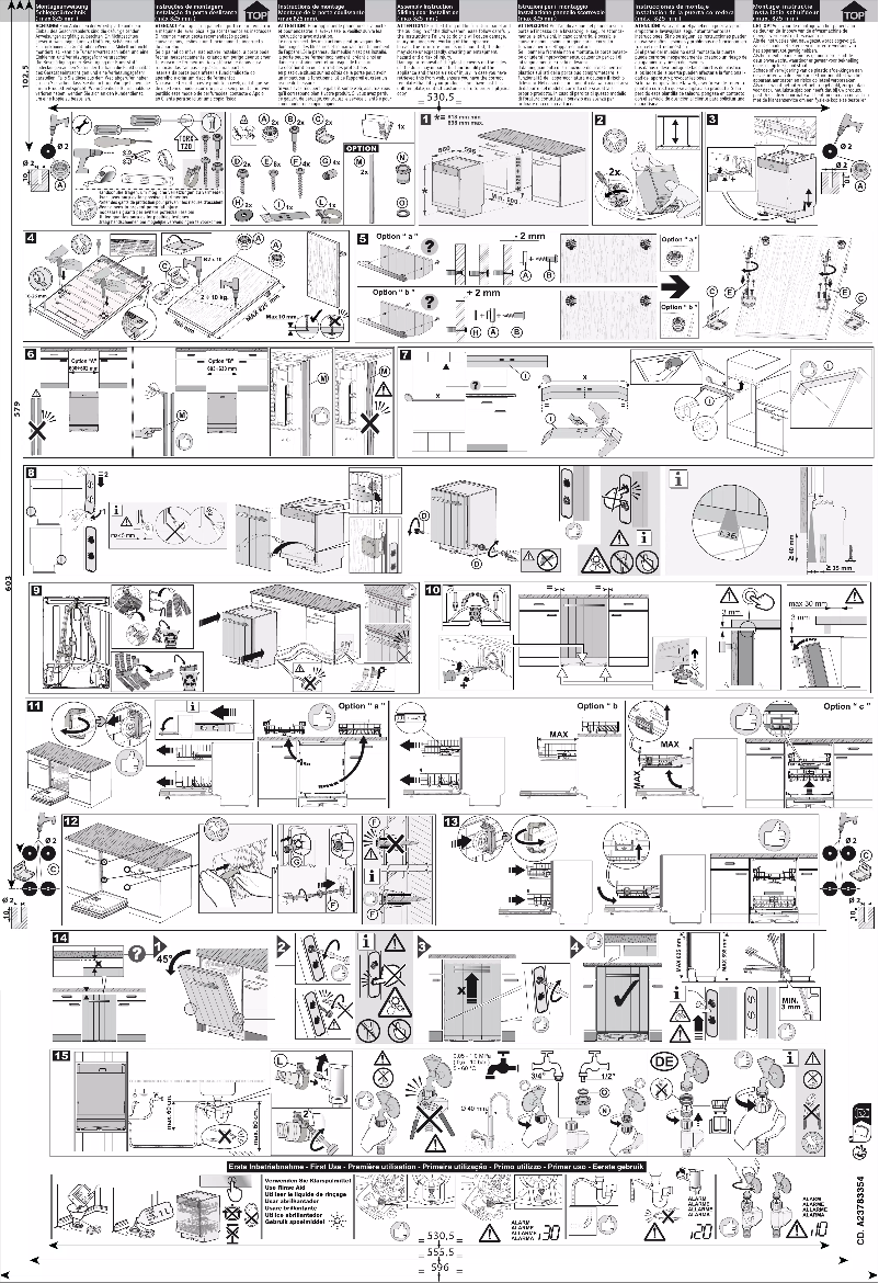Página nº 1 - Guía de instalación AEG FSE75768P