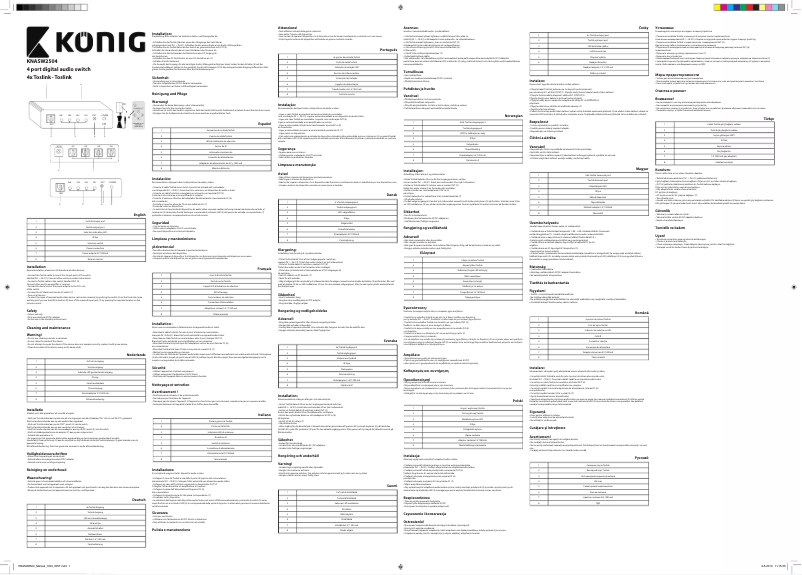 Imagen de la primera página del manual del dispositivo KNASW2504