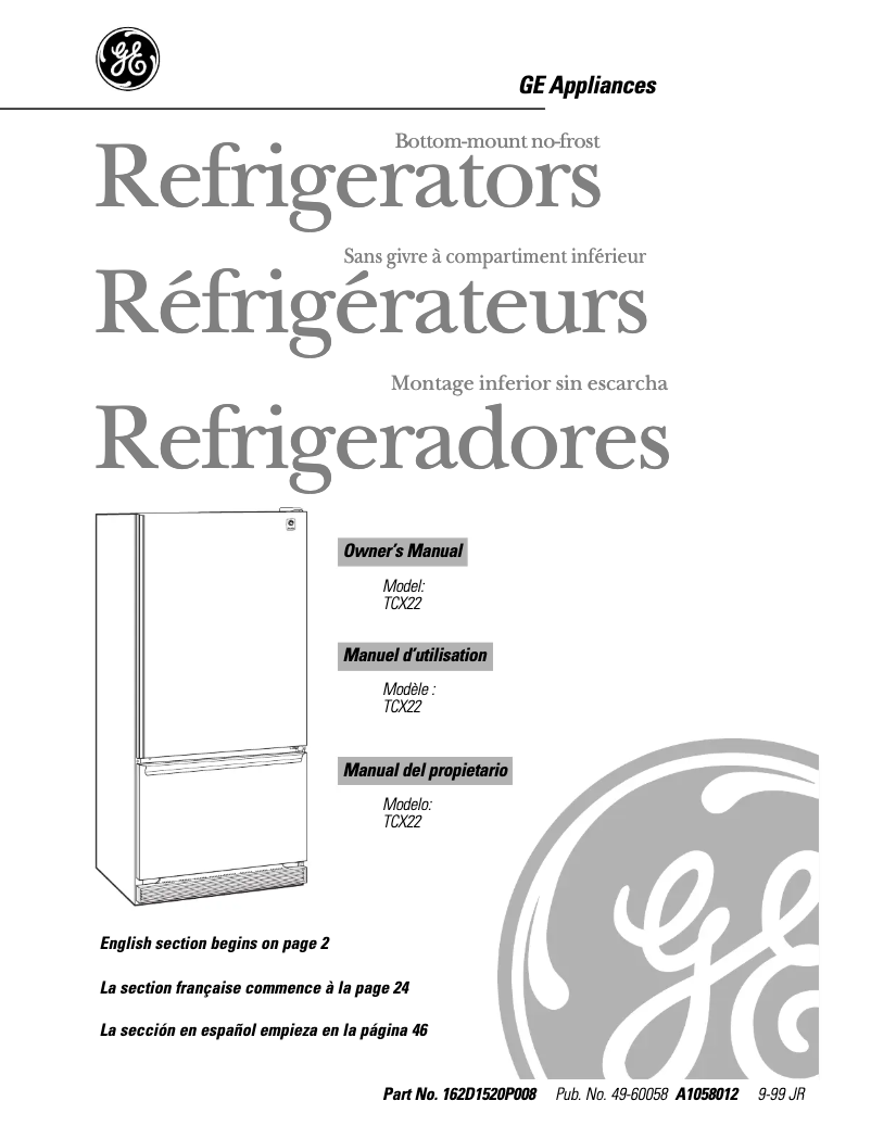 Imagen de la primera página del manual del dispositivo Profile TCX22PACCC