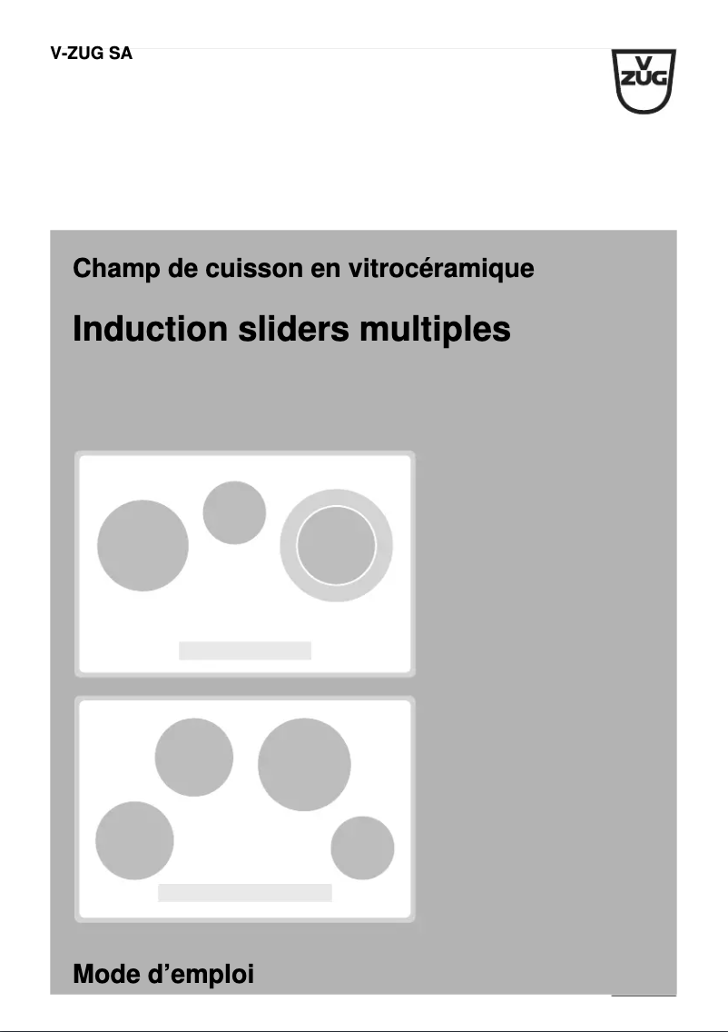 Página 1 del manual Manual de instrucciones V-Zug GK36TIPSC