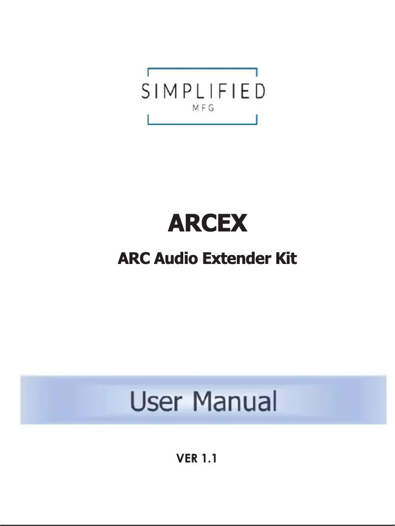Imagen de la primera página del manual del dispositivo ARCEX