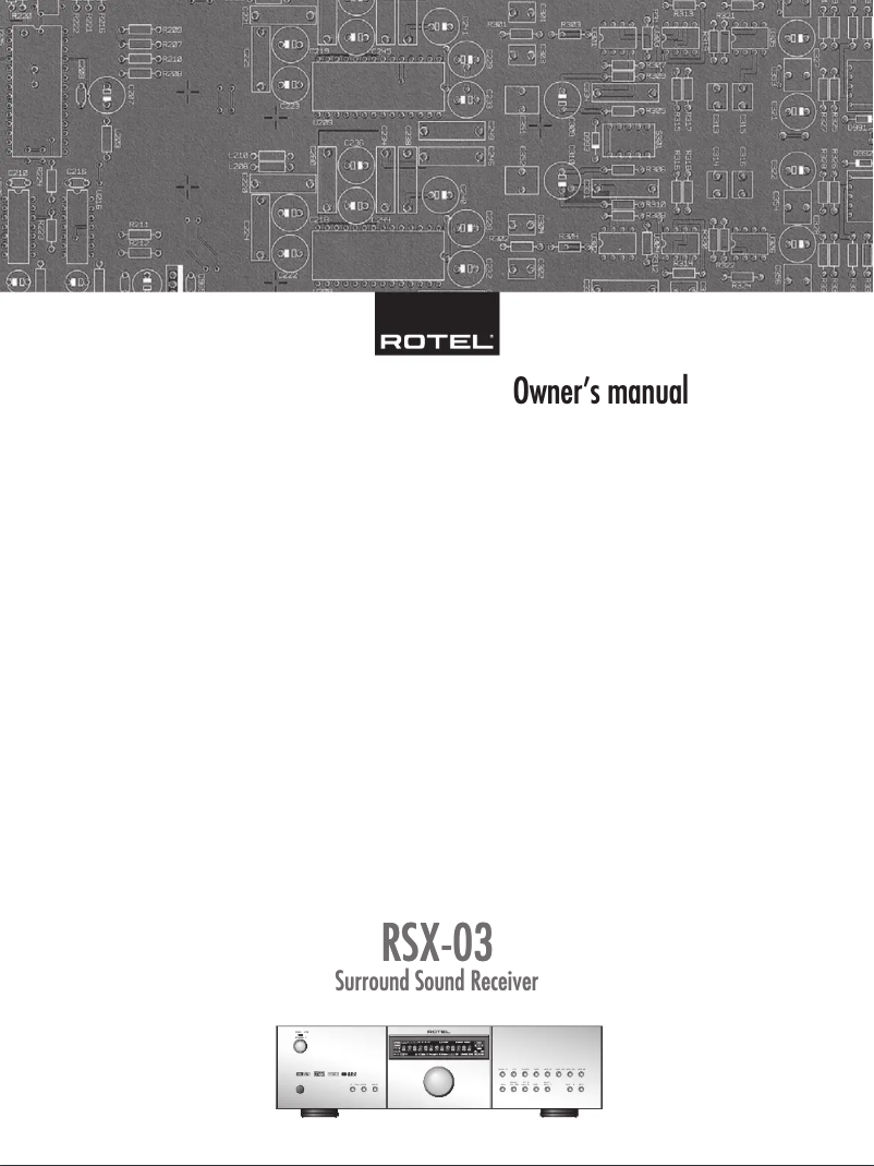 Imagen de la primera página del manual del dispositivo RSX-03