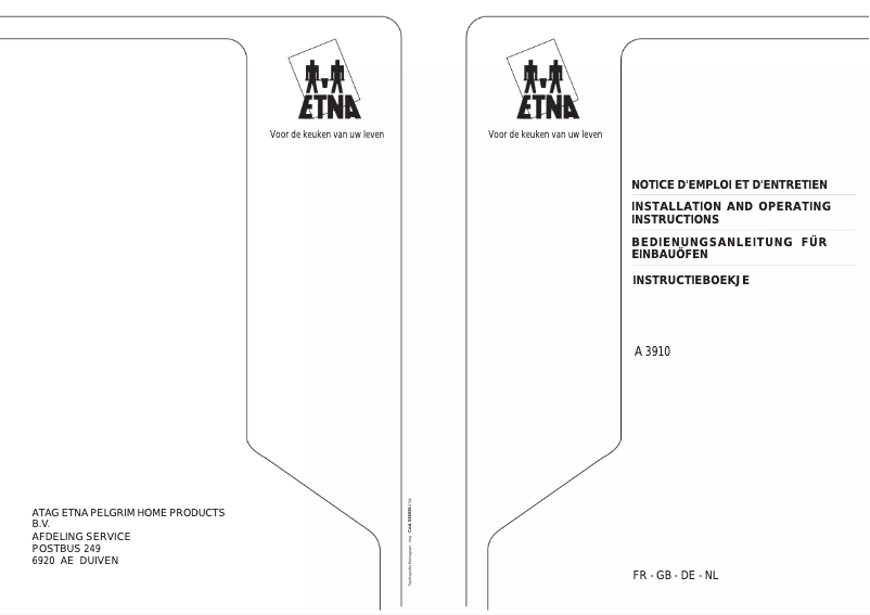 Imagen de la primera página del manual del dispositivo A 3910