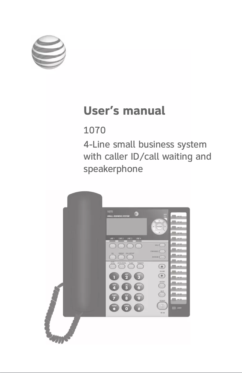 Imagen de la primera página del manual del dispositivo 1070