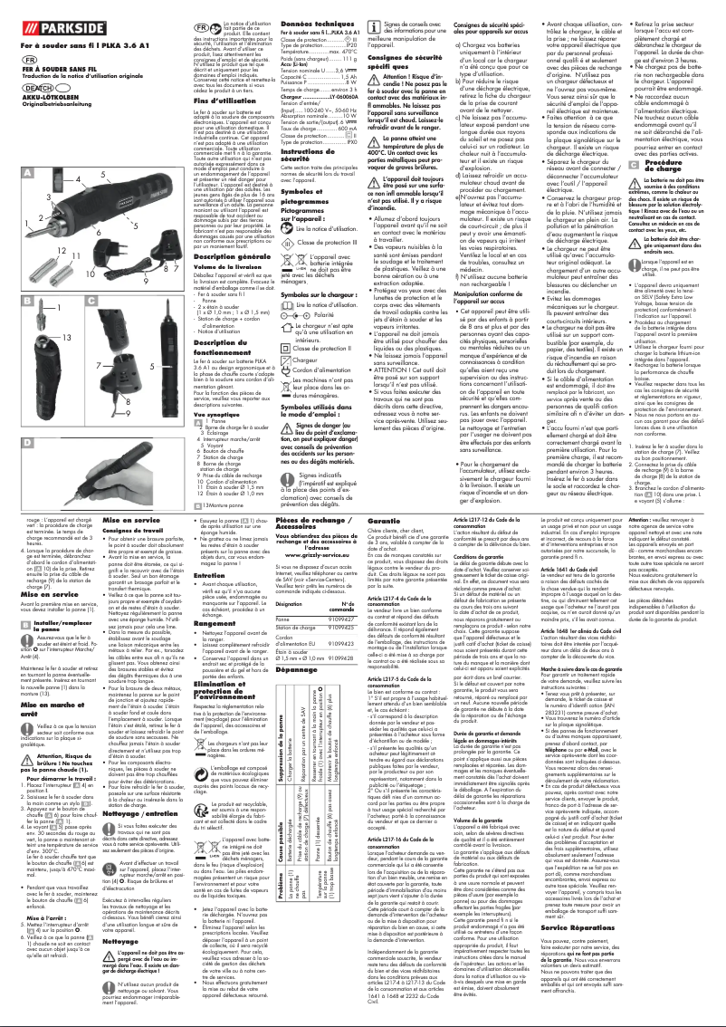 Imagen de la primera página del manual del dispositivo PLKA 3.6 A1
