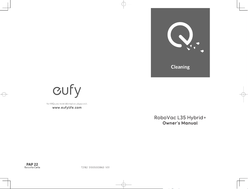 Imagen de la primera página del manual del dispositivo RoboVac L35 Hybrid+