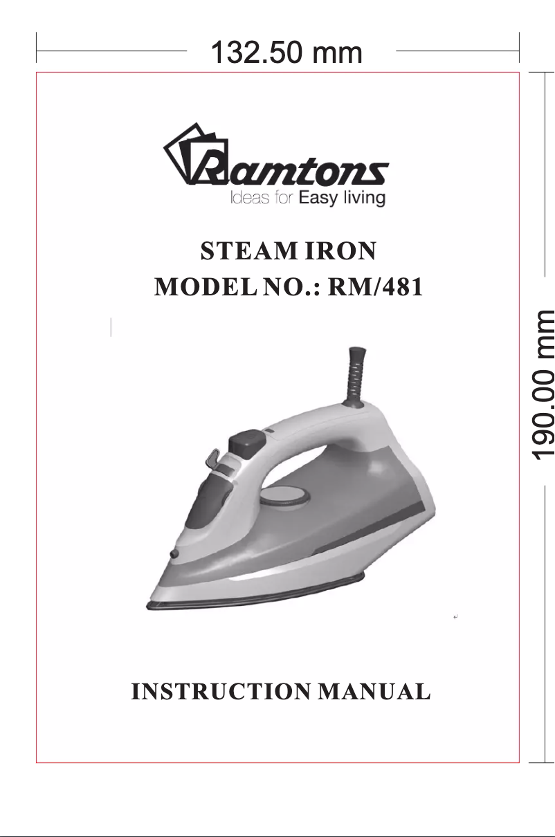 Página 1 del manual Manual de usuario Ramtons RM/481